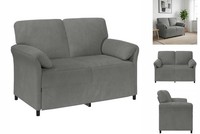 2-Sitzer Sofa Dunkelgrau 138X83X95 Cm Samt