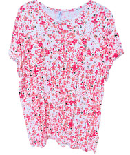 Mode Fashion Trend Frühling Blume Blüte Bunt Shirt Bluse Tunika 50 52 XXL 46 48