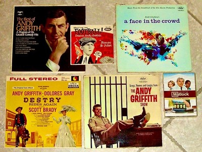 ANDY GRIFFITH Comedy /Movie /Broadway /TV  STAR: LP's, 45rpm, DVD -1955 to 1986