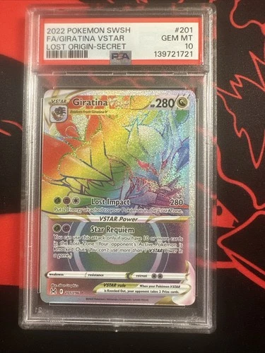 PSA 10 Giratina VStar FA #201/196. Lost Origin. Pokemon TCG.