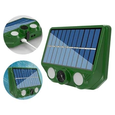 Solar Ultrasonic Animal Driver USB Charging Repellent for Outdoor Lawns Garden