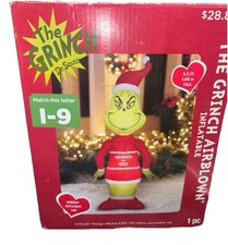 Gemmy Dr Seuss 5.5 ft The Grinch Naughty Or Nice Airblown Inflatable Work