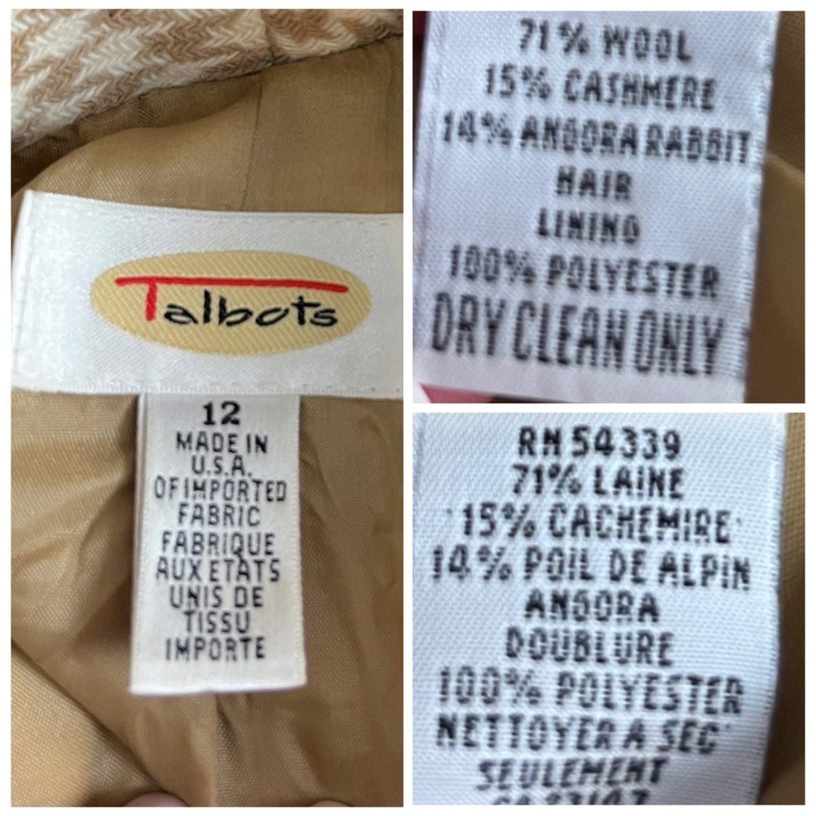 Talbots Blazer 4 Button Jacket Wool Cashmere Ango… - image 11