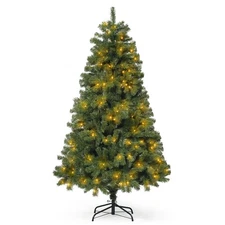 CAPHAUS 6 Feet Pre-lit Artificial Christmas Tree w/ 800 LED Lights, Full