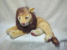 Steiff Laying Down Leo The Lion Mohair Plush Stuffed Animal With Ear Tag Vintag