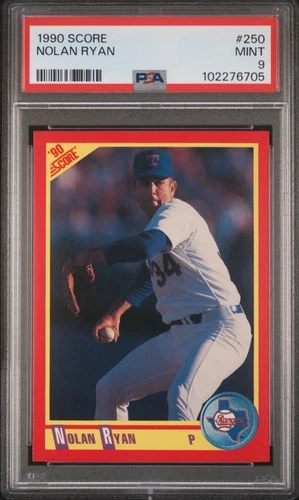 1990 Score Nolan Ryan #250 PSA 9 Mint HOF Texas Rangers