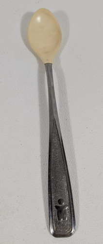 VTG '80s First Years Stainless Steel Child Safety Spoon 5.25" Collectible