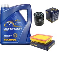SCT Inspektionspaket 5L Mannol Defender 10W-40 FüR Peugeot 206 1.4I 1.1I 1.6I