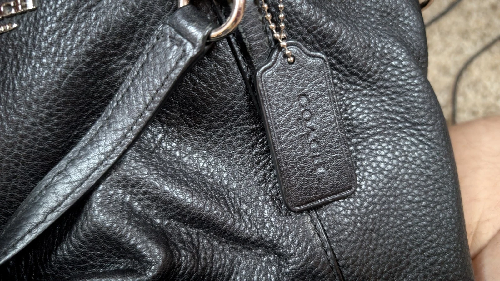 BORSA A TRACOLLA COACH KELSEY IN PELLE CIOTTOLATA F36675 NERA