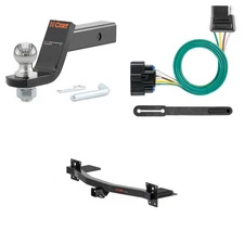CURT Tow Cargo Package Trailer Hitch, Wiring Harness, 45056 2in Ball Mount 13433