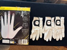 Kirkland "Signature" Cabretta Leather Golf Gloves Left Hand Small White Set of 3