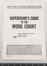 Army Pamphlet Supervisor's Guide to Work Count July 1950 Vtg 