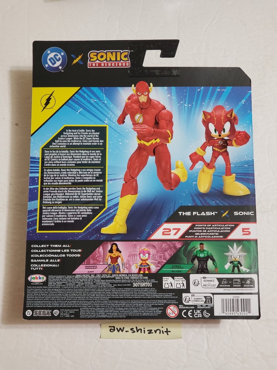 NEW DC x Sonic The Hedgehog Wave 2 SONIC + FLASH Jakks Pacific 5
