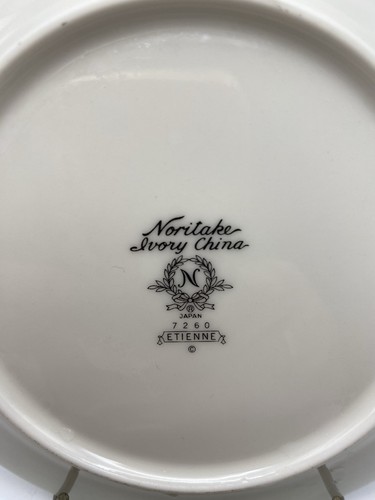 4 Vtg Noritake Etienne Porcelain 6.5” Bread & Butter Plates, #7260, Japan, MINT - Picture 7 of 7