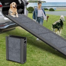 Dog Ramp for Car SUV Truck 71x20 270lb Folding Aluminum Non Slip Pet Ramp