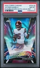 2024 Topps Chrome Jayden Daniels Future Stars Auto Aqua Refractor /199 PSA 8