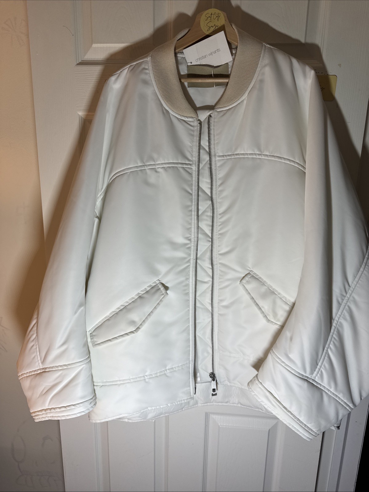 Women’s  Christian WIJNANTS Off White Bomber Jacket Sz42.NWT Gorgeous Oversized thumbnail 14