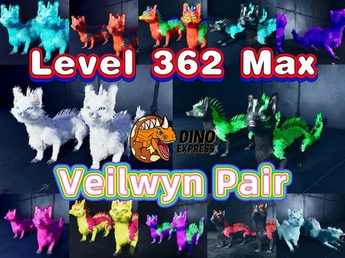 Veilwyn Pair, Level 362 Max ARK🦕 Survival Ascended ASA PVE PC/XBOX/PS