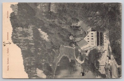 1923 Rathen, Saxon Switzerland Basteifelsen Mönchstein Germany