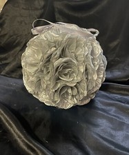 Silk Flower Kissing Balls Wedding Centerpiece, 10-inch