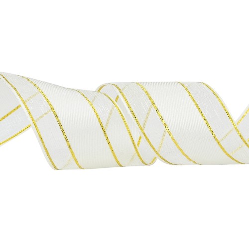 50Yards/Roll 25mmGolden Wired Edge Ribbon Solid Color Organza Ribbons for Party - Picture 42 of 51
