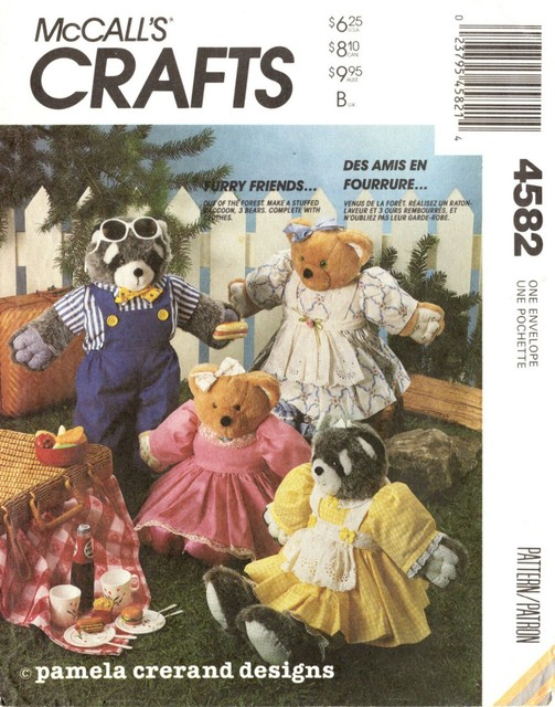 stuffed raccoon pattern