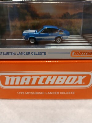 Matchbox RLC 1975 Mitsubishi Lancer Celeste Metallic Blue DJM Collector Edition