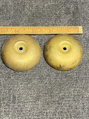 1 Pair Original Western Electric Woodbox Phone 2-1/4  Brass Bells NOS