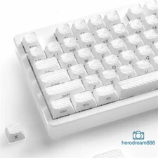 Crystal Clear Keycaps Set PC ABS OEM Height 136 Keys New For Cherry MX Keyboard