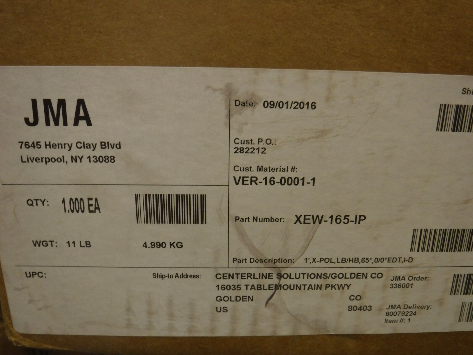 JMA Wireless Part/Model XEW165IP Panel Antenna (Brand New) eBay