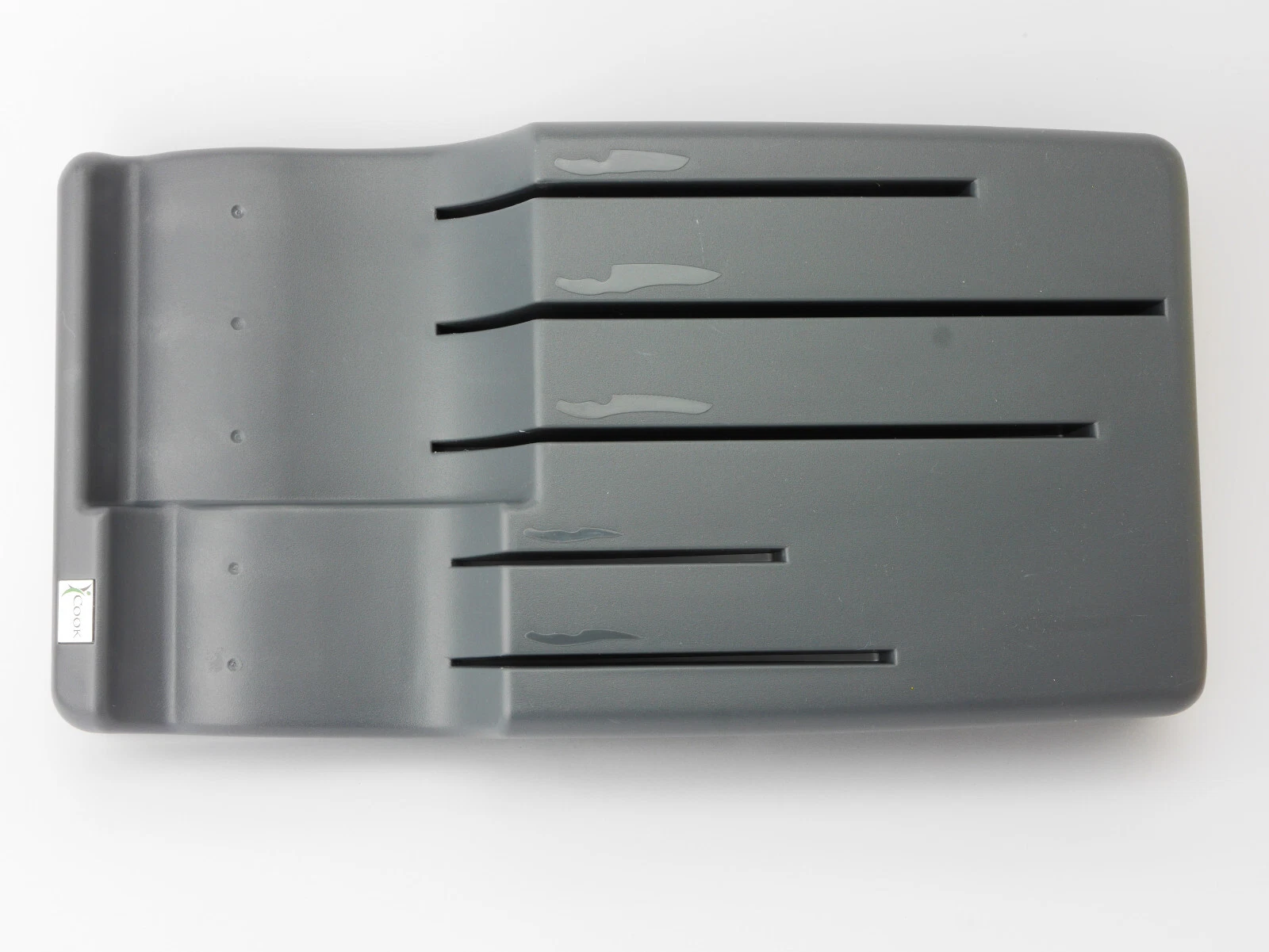 Knife Drawer Organizer Block Holder Plastic Tray Utensil Rack Kitchen Storage
