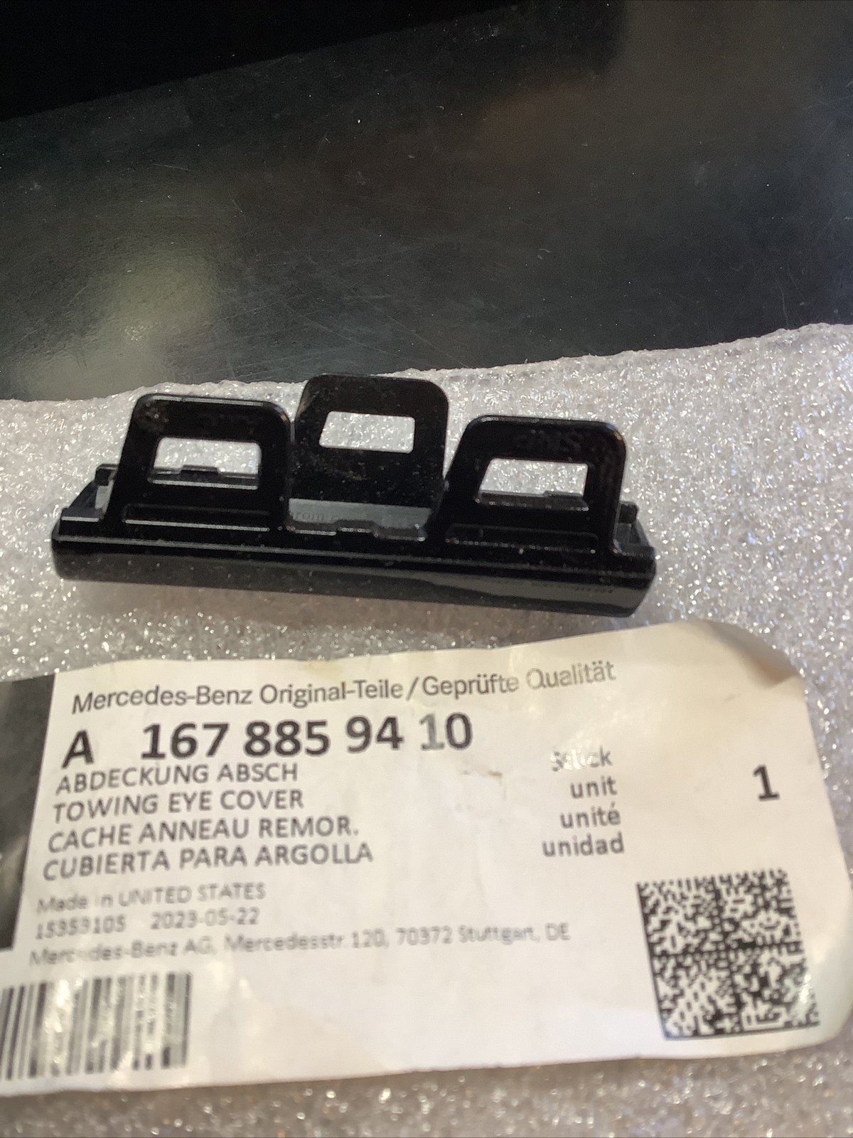 MERCEDES-BENZ GLE W167 Front Bumper Tow Eye Cover A1678859410 NEW  