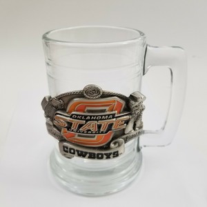 Oklahoma State Cowboys Beer Mug Cup Osu Pistol Pete Glass Ebay
