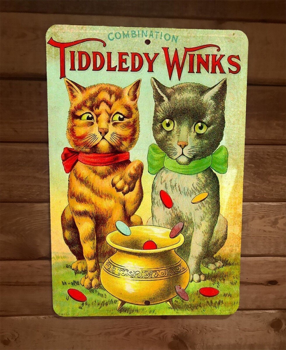 Tiddley Winks Cats 8x12 Metal Wall Sign Animal Poster | eBay