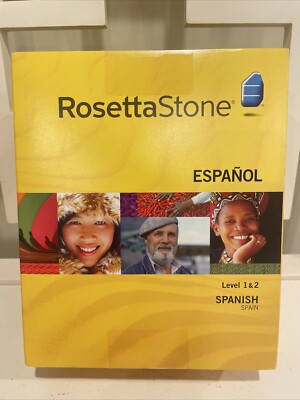 Brand New Rosetta Stone Espanol (Spain) Level 1&2 Software PC/Mac CD ROM Ver 3