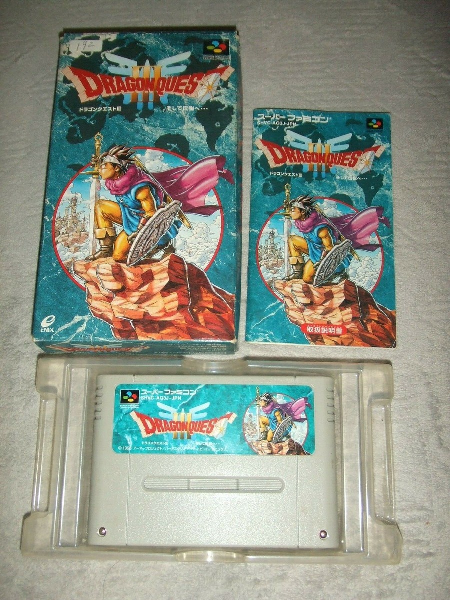 DRAGON QUEST III With Box Nintendo Super Family computer SFC SNES