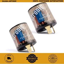2PCS LED Flasher Relay,Heavy Duty 12V 2-Pin Electric LED Turn Signal Relay