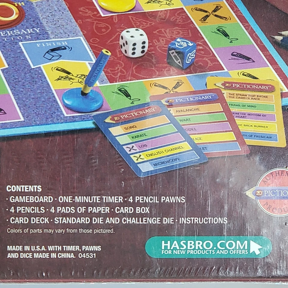 Hasbro Pictionary The Game of Quick Draw 20th Anniversary Edition Parker Brother - Image 4 of 4