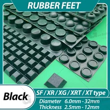 RUBBER FEET Self Adhesive Black Bumper Stops, Door Buffer Rubber Pads 6mm-32mm