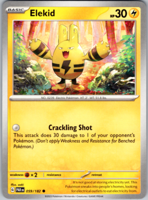 ELEKIBRUSH＋ Pokemon - Elekid - 059/182 - Paradox Rift - NM/M - NEW | eBay