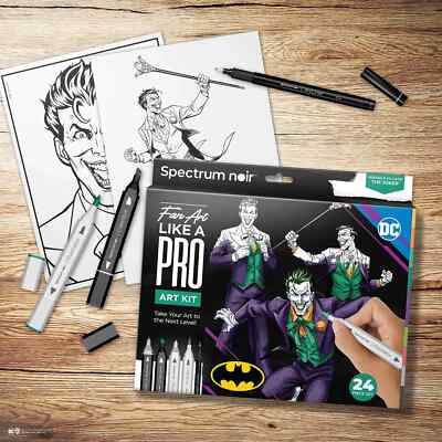 Spectrum Noir - FAN ART LIKE A PRO  KIT - HEROS N VILLIANS - THE JOKER -  24 PCS