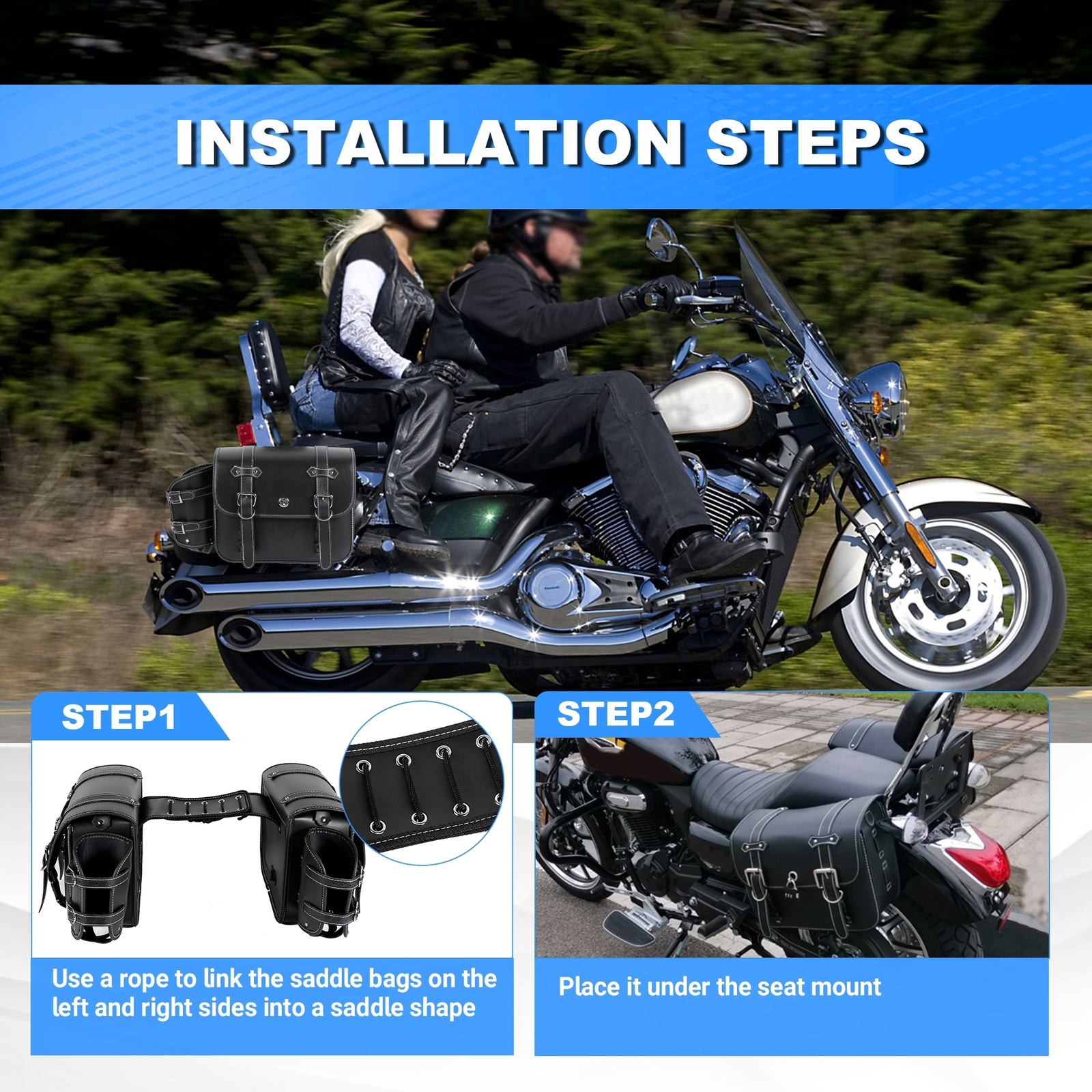 for Harley Dyna Wide Super Glide Black Motorcycle Saddlebags Tool Luggage Bags
