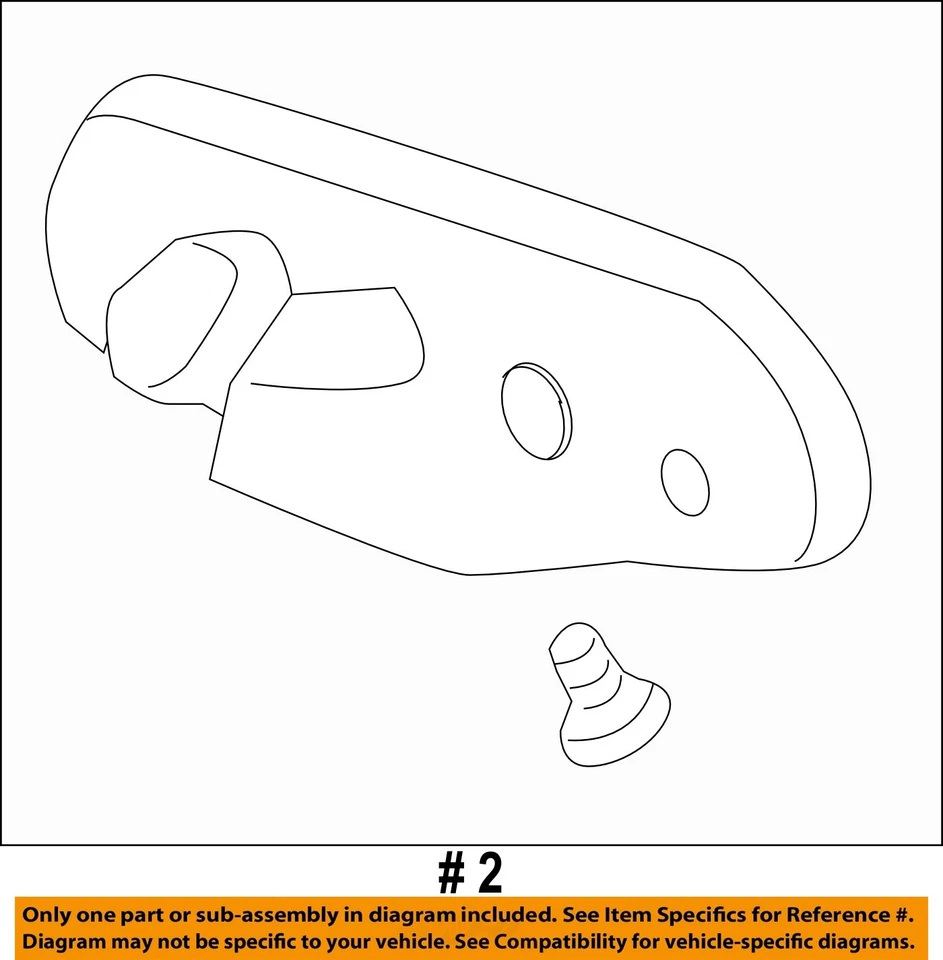 Used Front Center Interior Rear View Mirror fits: 2006 Buick Lucerne new style e - Image 4 of 4