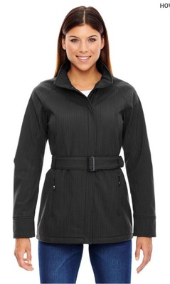 Women's Soft Shell Sport Jacket Dress Coat Dark Gray Women's Size Medium
