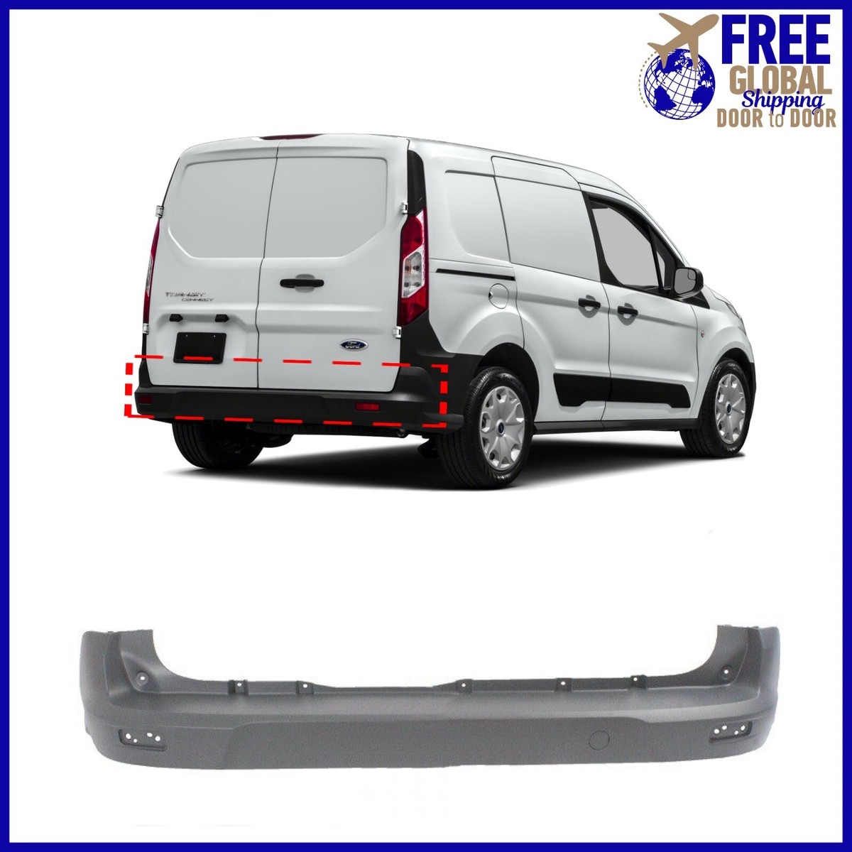 Rear Bumper Kit | FORD TRANSIT CONNECT 2016 Rear Bumper Kit | FORD TRANSIT CONNECT 2016