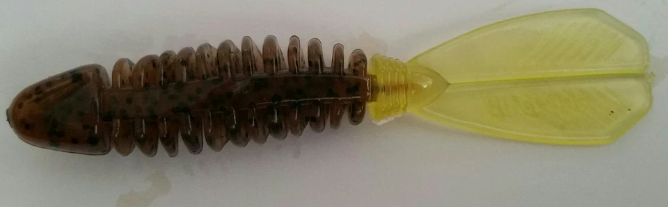 Riverside Lures - 4" Wooly Beavertail 5pk Carolina Pumpkin Chart - Image 2 of 2