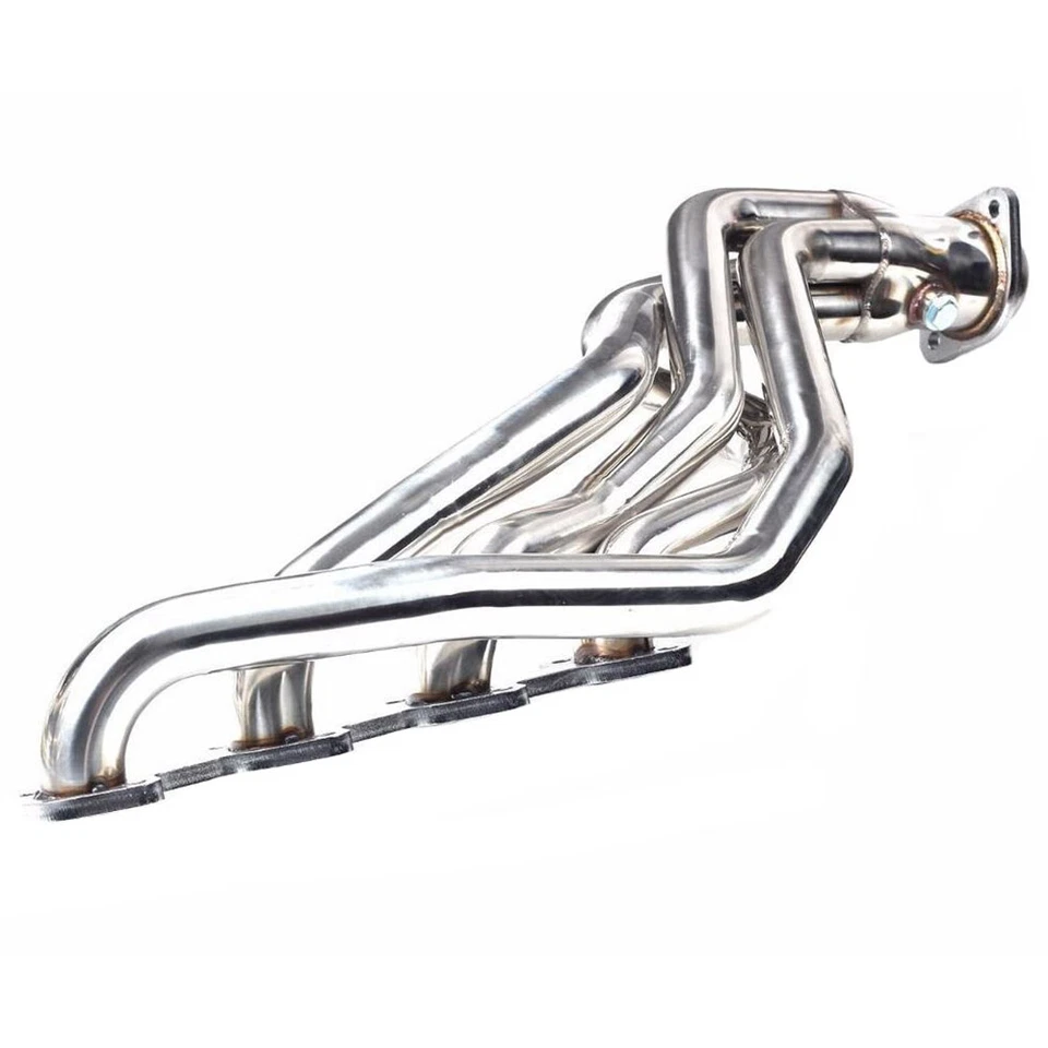 1 par de cabezales de escape aptos para 96-04 Ford Mustang GT 4,6 L V8 acero inoxidable Foto 3 de 4