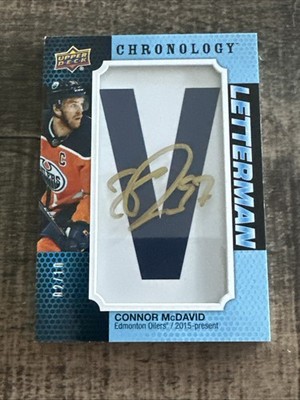 2019-20 Upper Deck Chronology Hockey - Connor McDavid Letterman Gold Auto 02/10