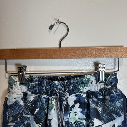 Athleta Girl All Play Blue Camo Shorts Size Large 12 - Picture 2 of 15