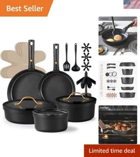 Non Stick Pots and Pans Set 20pcs Induction Oven Safe Dishwasher Safe Kitchen